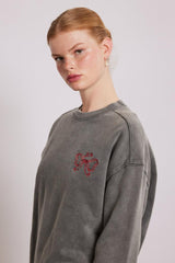 Pullover & Fleeces | Women Damson Madder Bow Logo Crew Neck Sweat