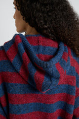 Pullover & Fleeces | Women Damson Madder Riley Knit Hoodie - Red Navy Stripe