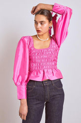 Tops | Women Damson Madder Ariana Blouse - Pink Taffeta