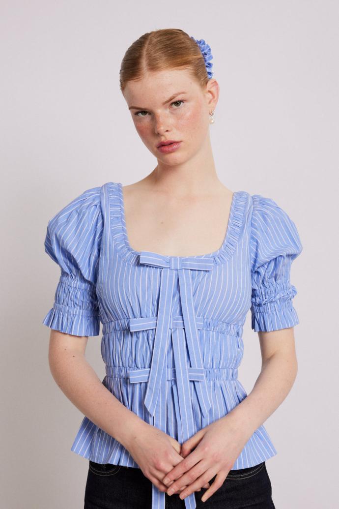 Tops | Women Damson Madder Bianca Blouse - Blue