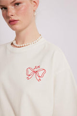 Tops | Women Damson Madder Bow Logo Short Sleeve Tee