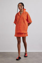 Tops | Women Damson Madder Chlo Shirt - Orange Broderie