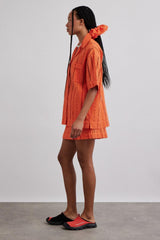 Tops | Women Damson Madder Chlo Shirt - Orange Broderie