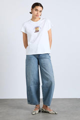 Tops | Women Damson Madder Cowboy Boot Shrunken Tee