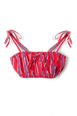 Tops | Women Damson Madder Karmen Ruched Bralet - Red Stripe