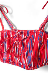 Tops | Women Damson Madder Karmen Ruched Bralet - Red Stripe