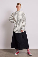 Tops | Women Damson Madder Kylie Ruffle Shirt - White Stripe