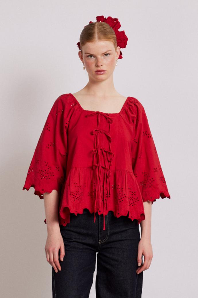 Tops | Women Damson Madder Lana Blouse - Red