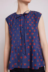 Tops | Women Damson Madder Nora Pin Tuck Blouse - Rose Print