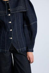 Tops | Women Damson Madder Sailor Denim Jacket - Dark Indigo