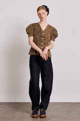 Tops | Women Damson Madder Shell Denim Top - Leopard