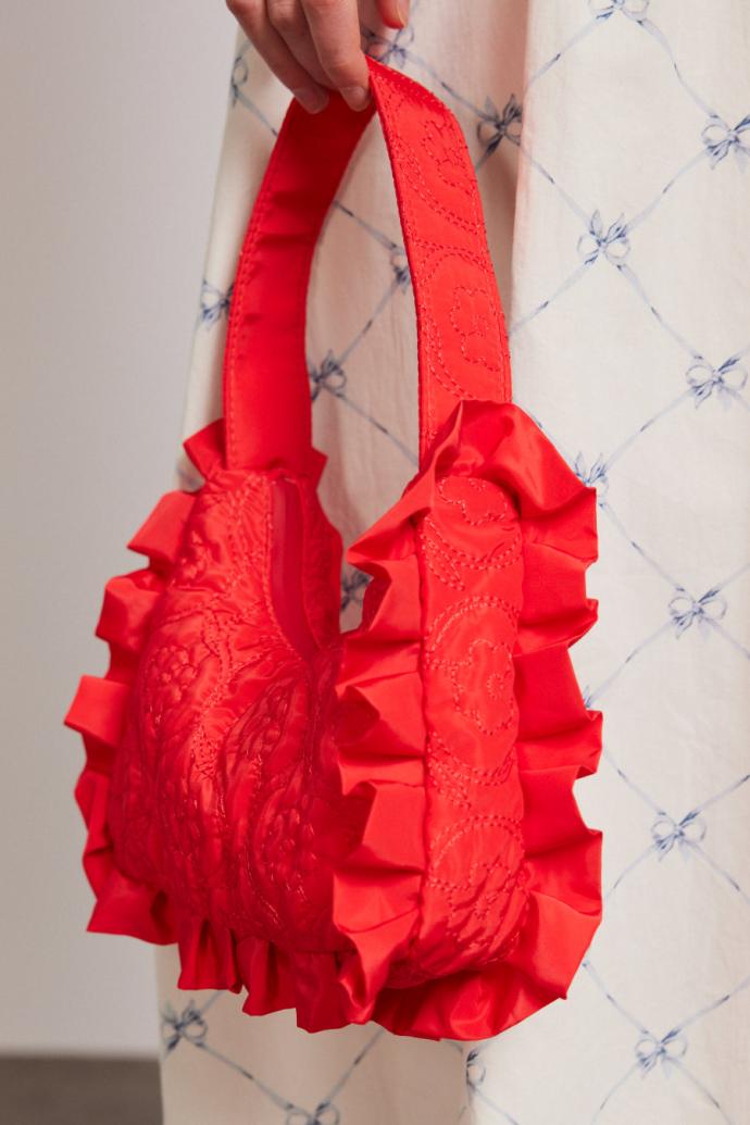 Bags | Women Damson Madder 90"s Frill Shoulder Bag - Red