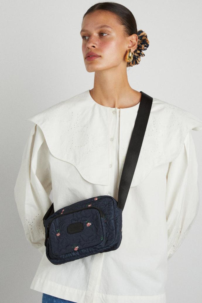 Bags | Women Damson Madder Quilted Rose Cross Body Camera Bag