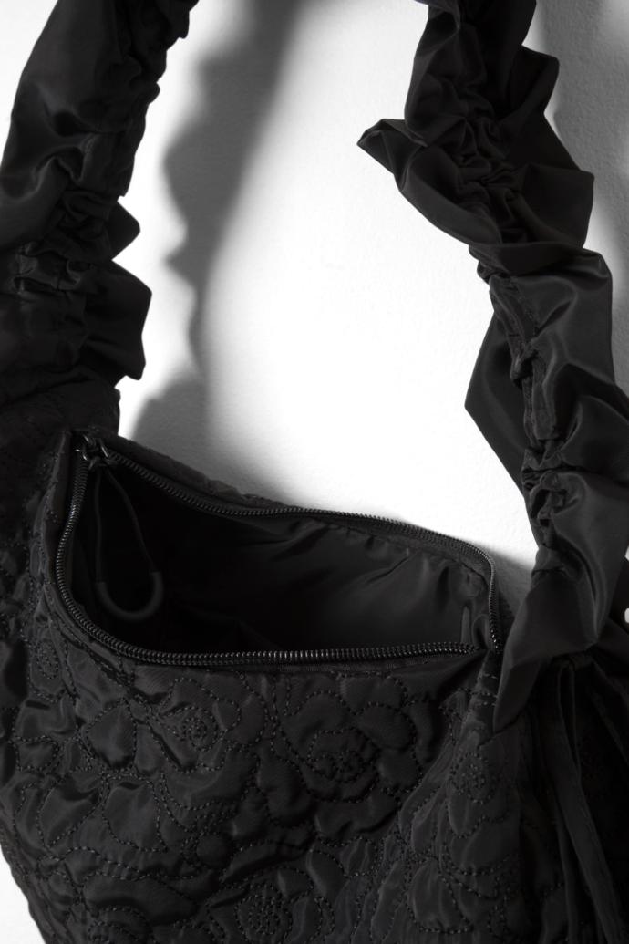 Bags | Women Damson Madder Quilted Ruched Kidney Bag - Black