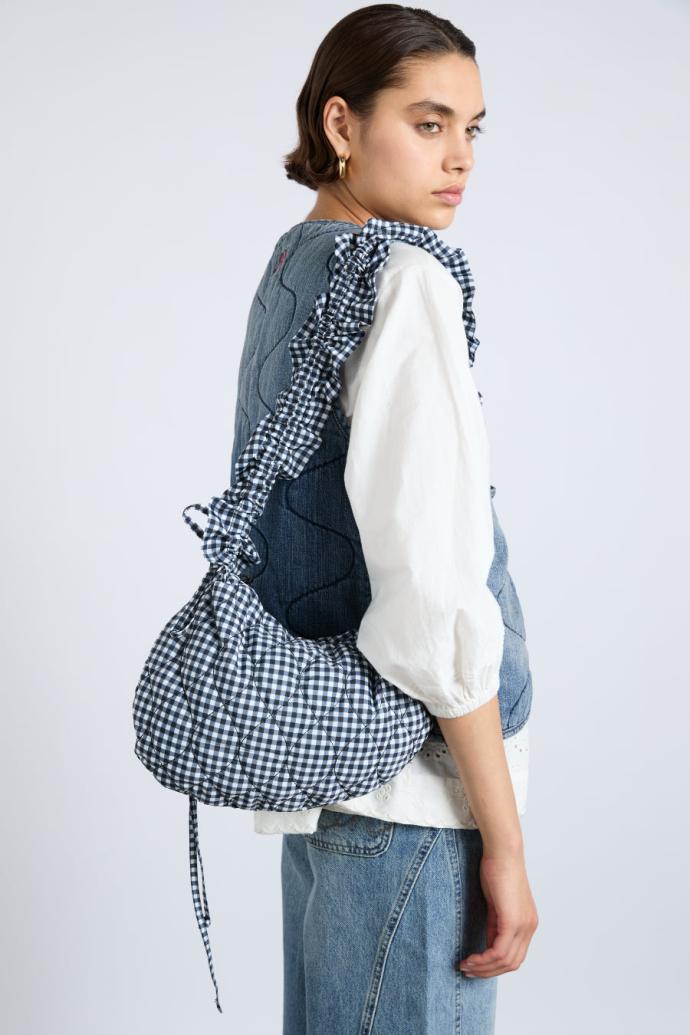 Bags | Women Damson Madder Ruched Kidney Bag In Gingham