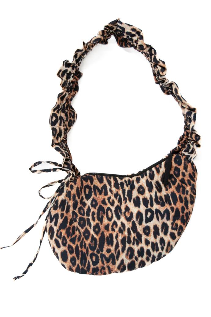 Bags | Women Damson Madder Ruched Kidney Bag In Leopard Print