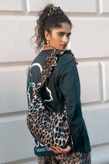 Bags | Women Damson Madder Ruched Kidney Bag In Leopard Print