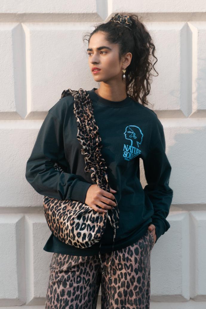 Bags | Women Damson Madder Ruched Kidney Bag In Leopard Print