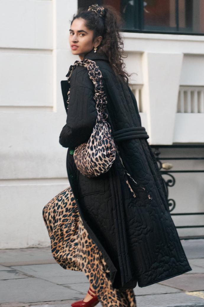 Bags | Women Damson Madder Ruched Kidney Bag In Leopard Print