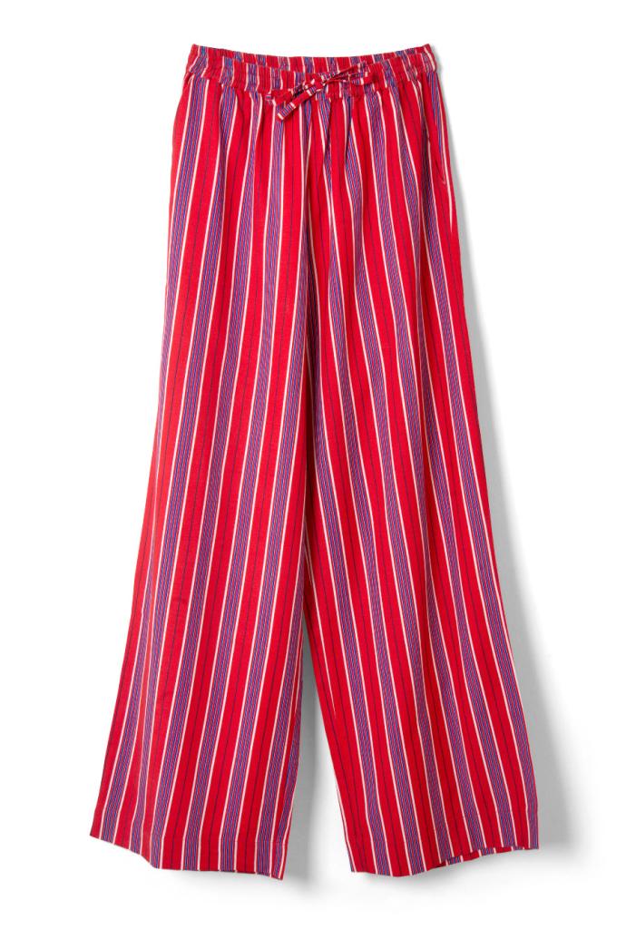 Bottoms | Women Damson Madder Chlo Trousers - Red Stripe