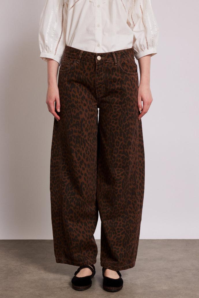 Bottoms | Women Damson Madder Dion Jeans - Dark Leopard Overdye