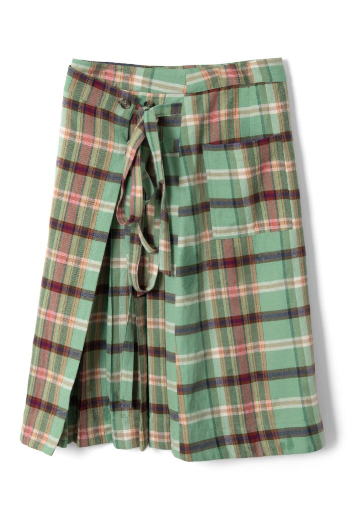 Bottoms | Women Damson Madder Kat Kilt - Green Check