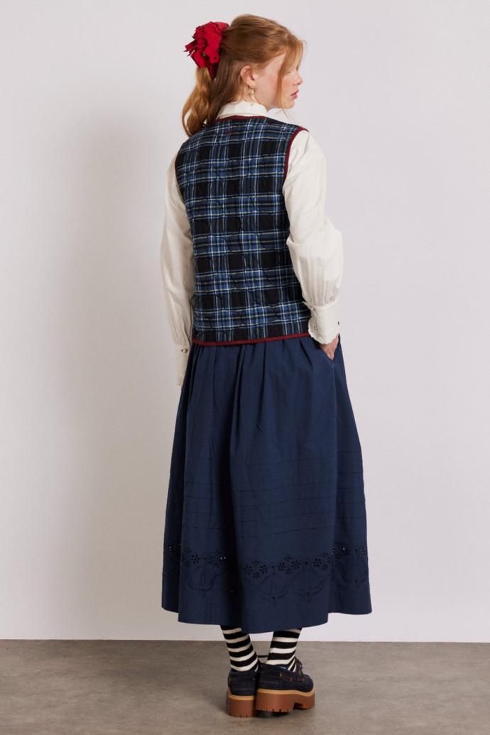 Bottoms | Women Damson Madder Kelsey Midi Skirt - Navy