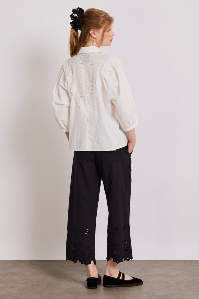 Bottoms | Women Damson Madder Lana Trousers - Black Broderie