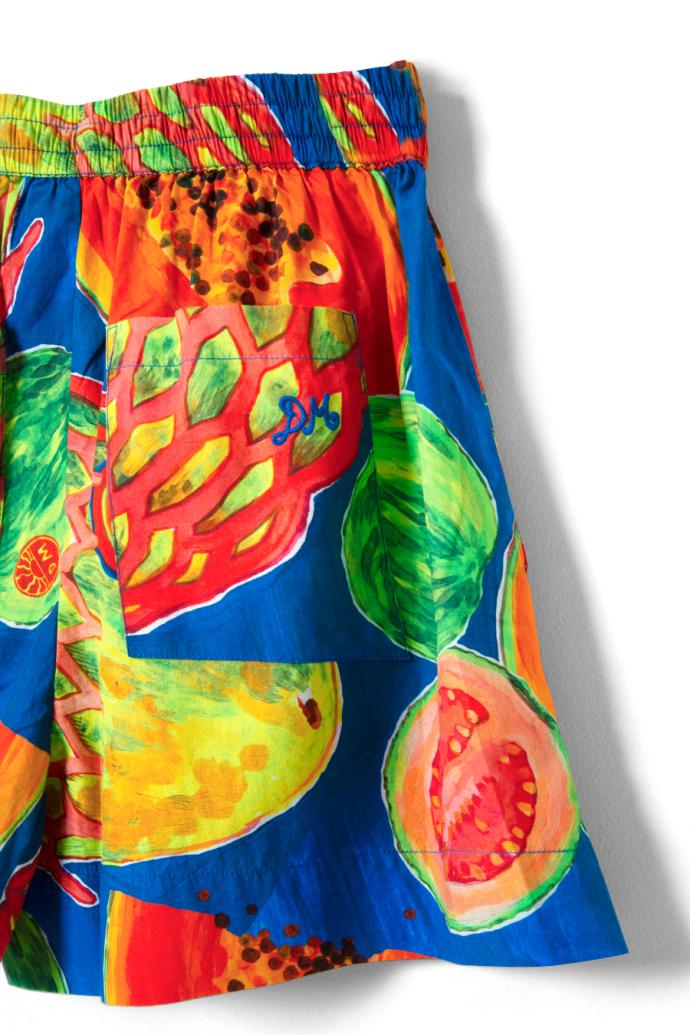 Bottoms | Women Damson Madder Pull On Shorts - Papaya Print