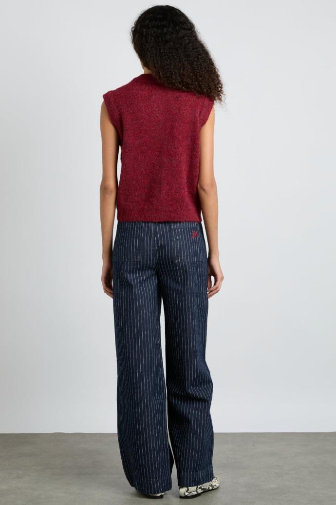 Bottoms | Women Damson Madder Rafe Jeans - Navy Pin Stripe