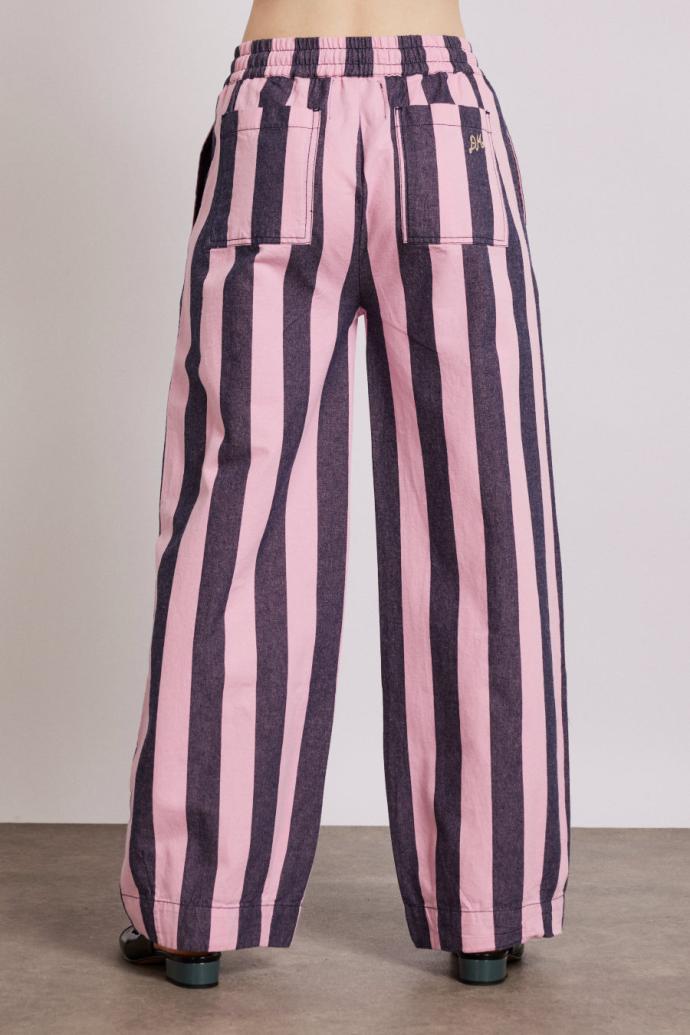 Bottoms | Women Damson Madder Rafe Pants - Pink Navy Stripe