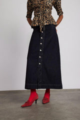 Co-ords | Women Damson Madder Charley Denim Skirt - Dark Indigo