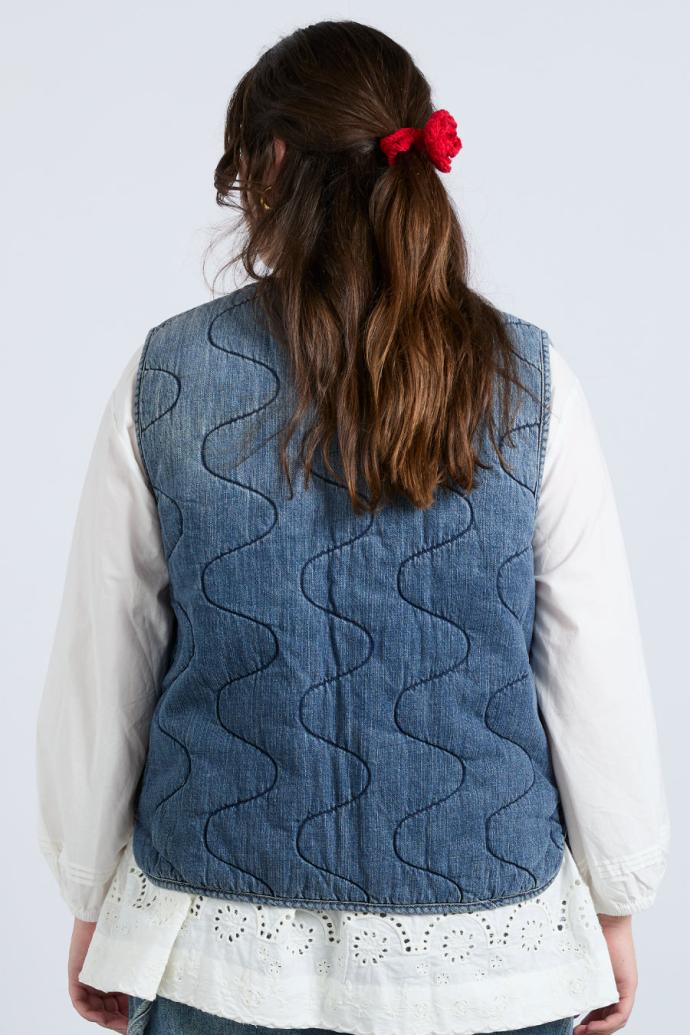 Co-ords | Women Damson Madder Denim Tilly Gilet- Vintage Wash