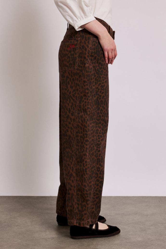 Co-ords | Women Damson Madder Dion Jeans - Dark Leopard Overdye