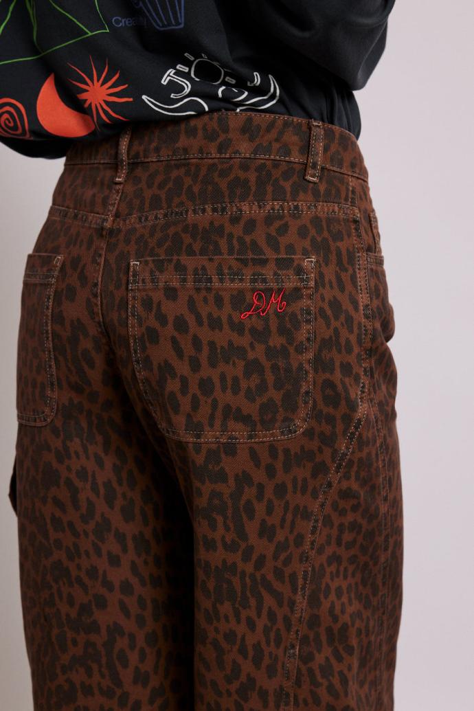 Co-ords | Women Damson Madder Dion Jeans - Dark Leopard Overdye