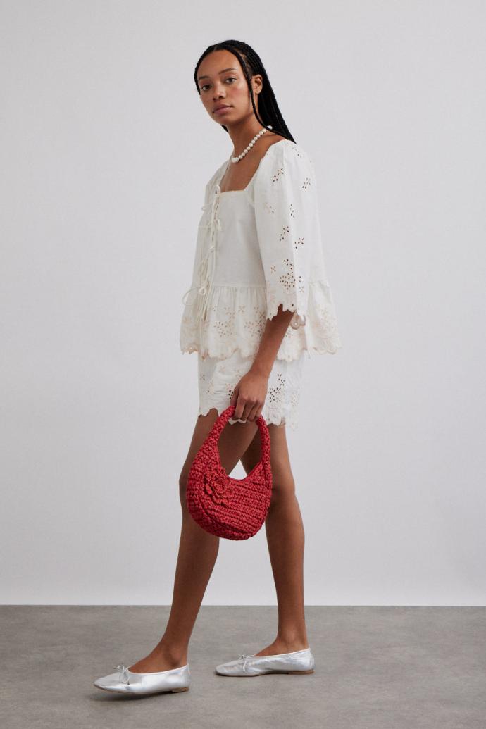 Co-ords | Women Damson Madder Lana Blouse - Broderie