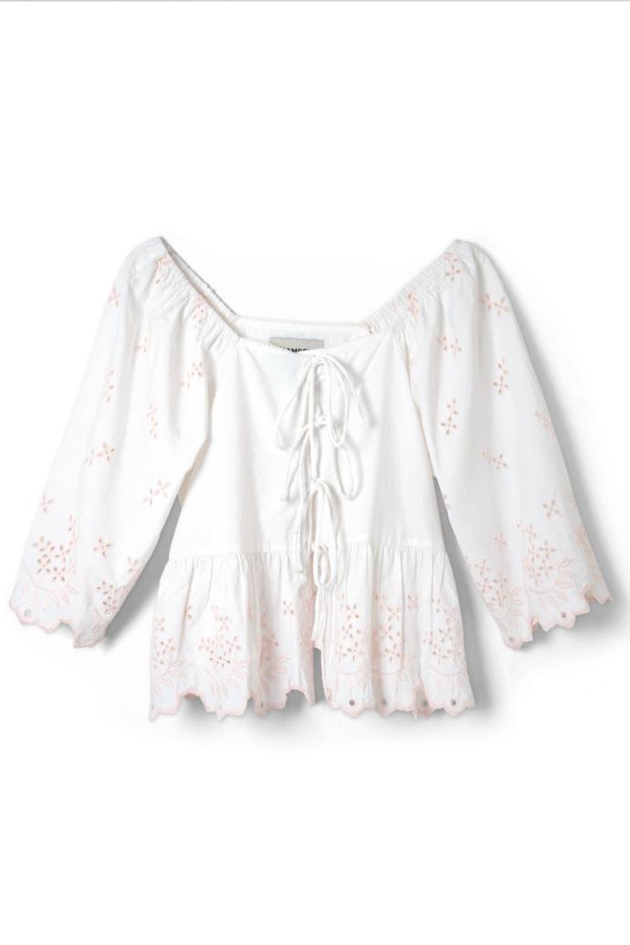 Co-ords | Women Damson Madder Lana Blouse - Broderie