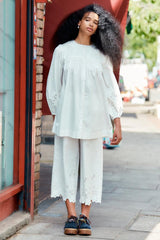 Co-ords | Women Damson Madder Lana Trousers - White Broderie