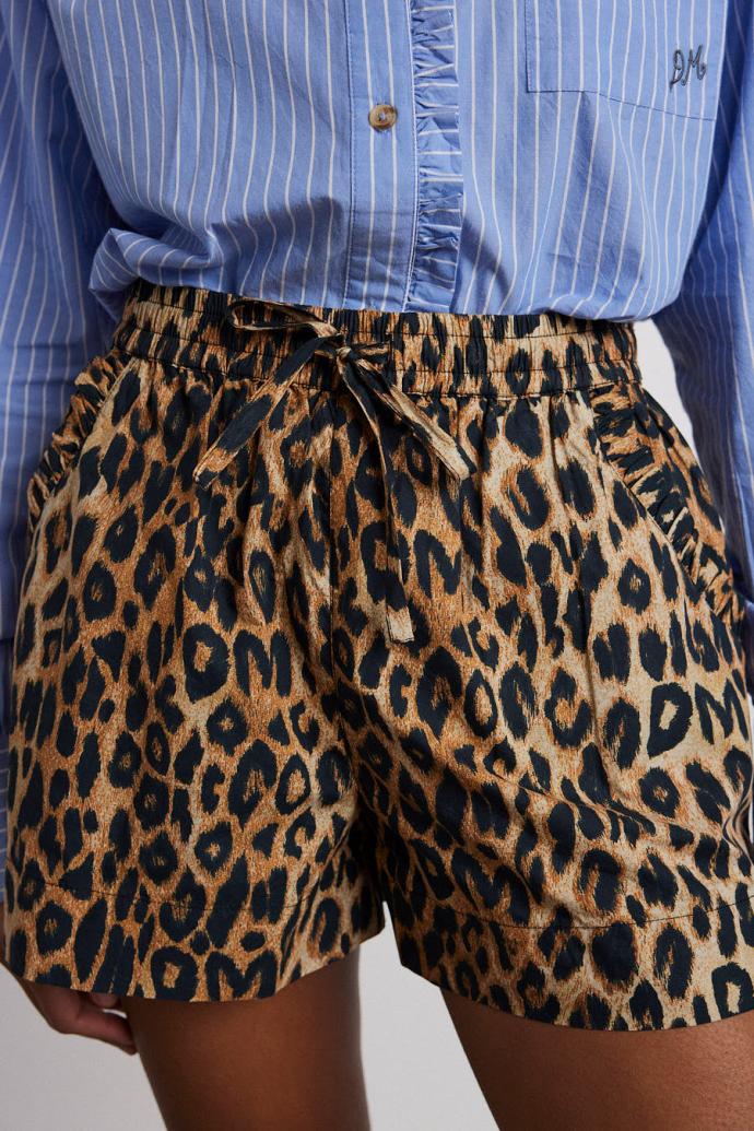 Co-ords | Women Damson Madder Leopard Pull On Shorts