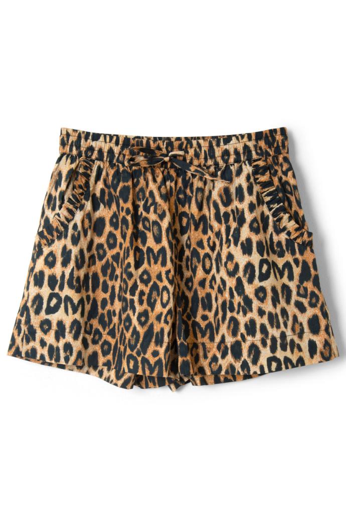Co-ords | Women Damson Madder Leopard Pull On Shorts