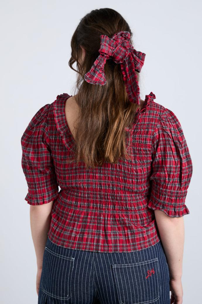 Co-ords | Women Damson Madder Meghan Blouse - Red Check