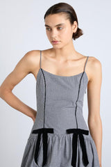 Co-ords | Women Damson Madder Persephone Midi Dress - Black Gingham