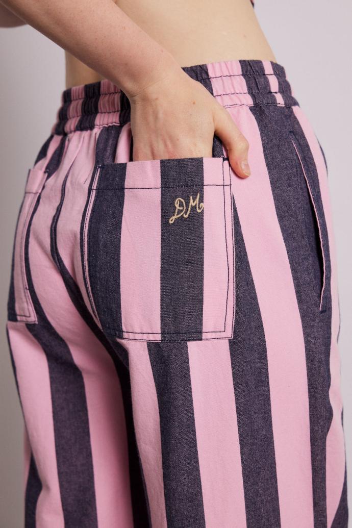 Co-ords | Women Damson Madder Rafe Pants - Pink Navy Stripe
