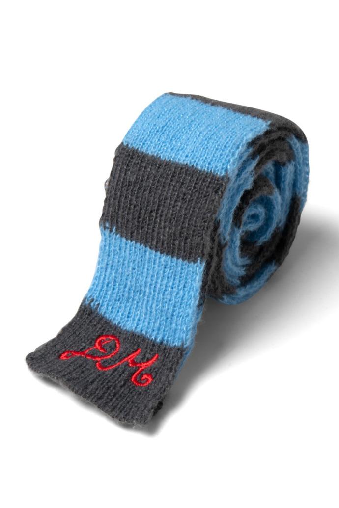 Cold Weather Accessories | Women Damson Madder Knitted Hair Bow In Stripe