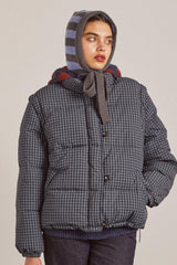 Cold Weather Accessories | Women Damson Madder Tie Neck Bonnet In Grey &amp; Blue Stripe