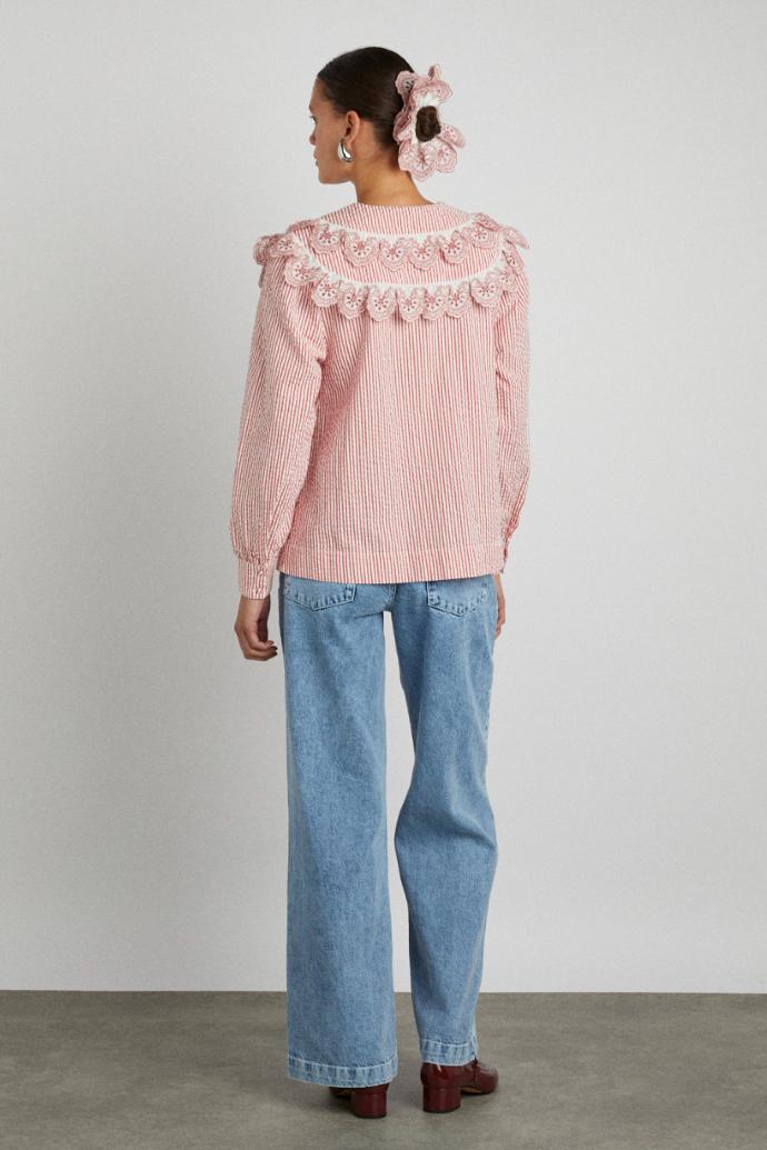 Denim | Women Damson Madder Babysitter Jean - Embroidered Bow