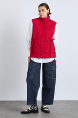 Denim | Women Damson Madder Cargo Jeans - Navy Pinstripe