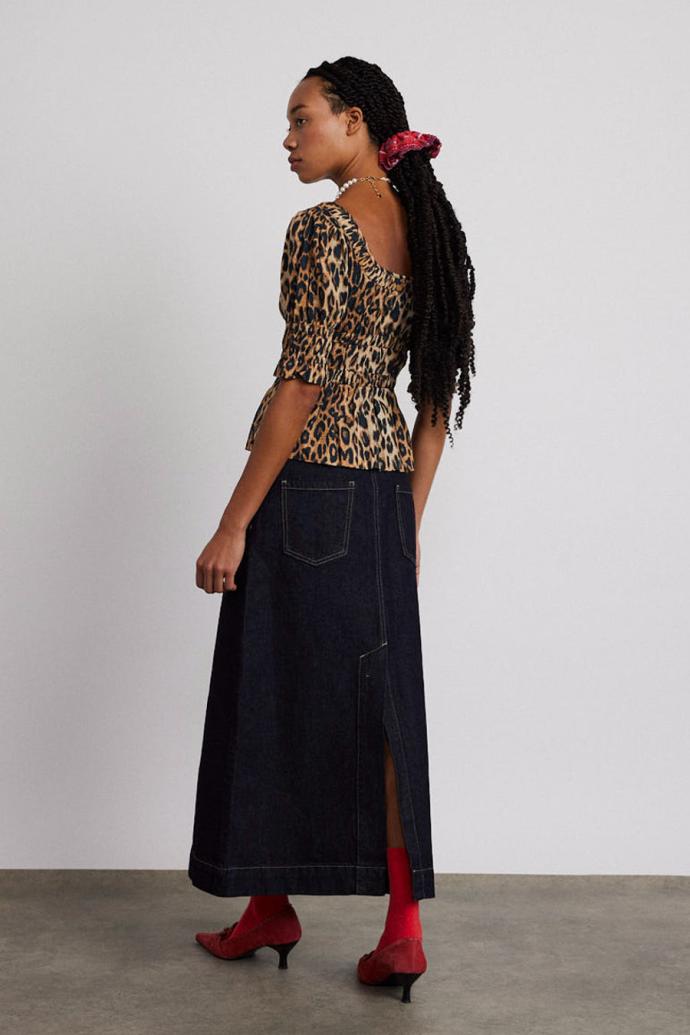Denim | Women Damson Madder Charley Denim Skirt - Dark Indigo