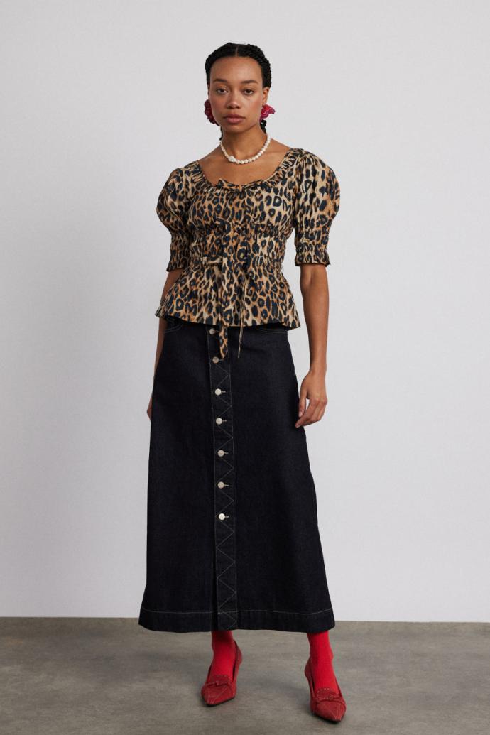 Denim | Women Damson Madder Charley Denim Skirt - Dark Indigo