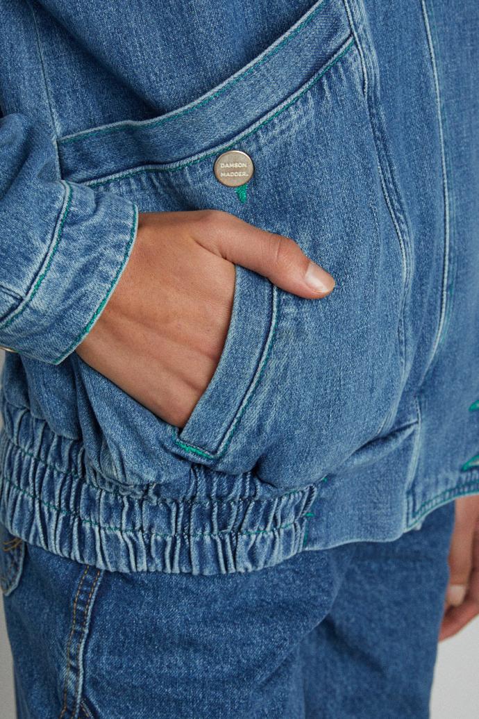 Denim | Women Damson Madder Claudia Bomber - Vintage Wash